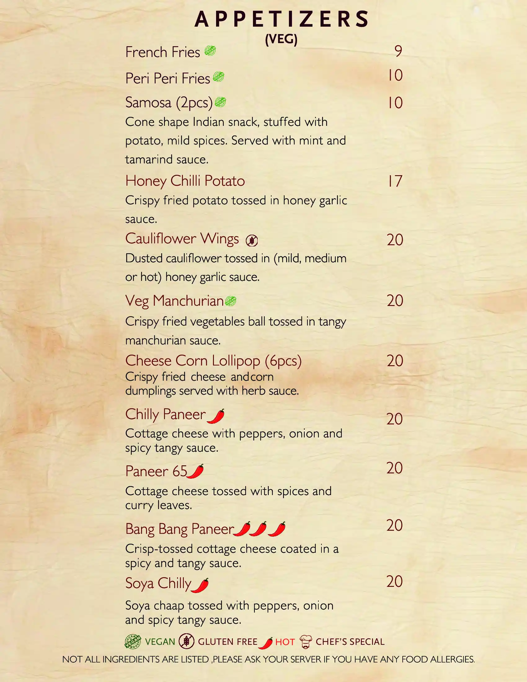 menu image